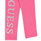 Girls Pink Logo Leggings, 1, hi-res