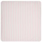 Baby Girls White & Pink Striped Logo Blanket , 2, hi-res