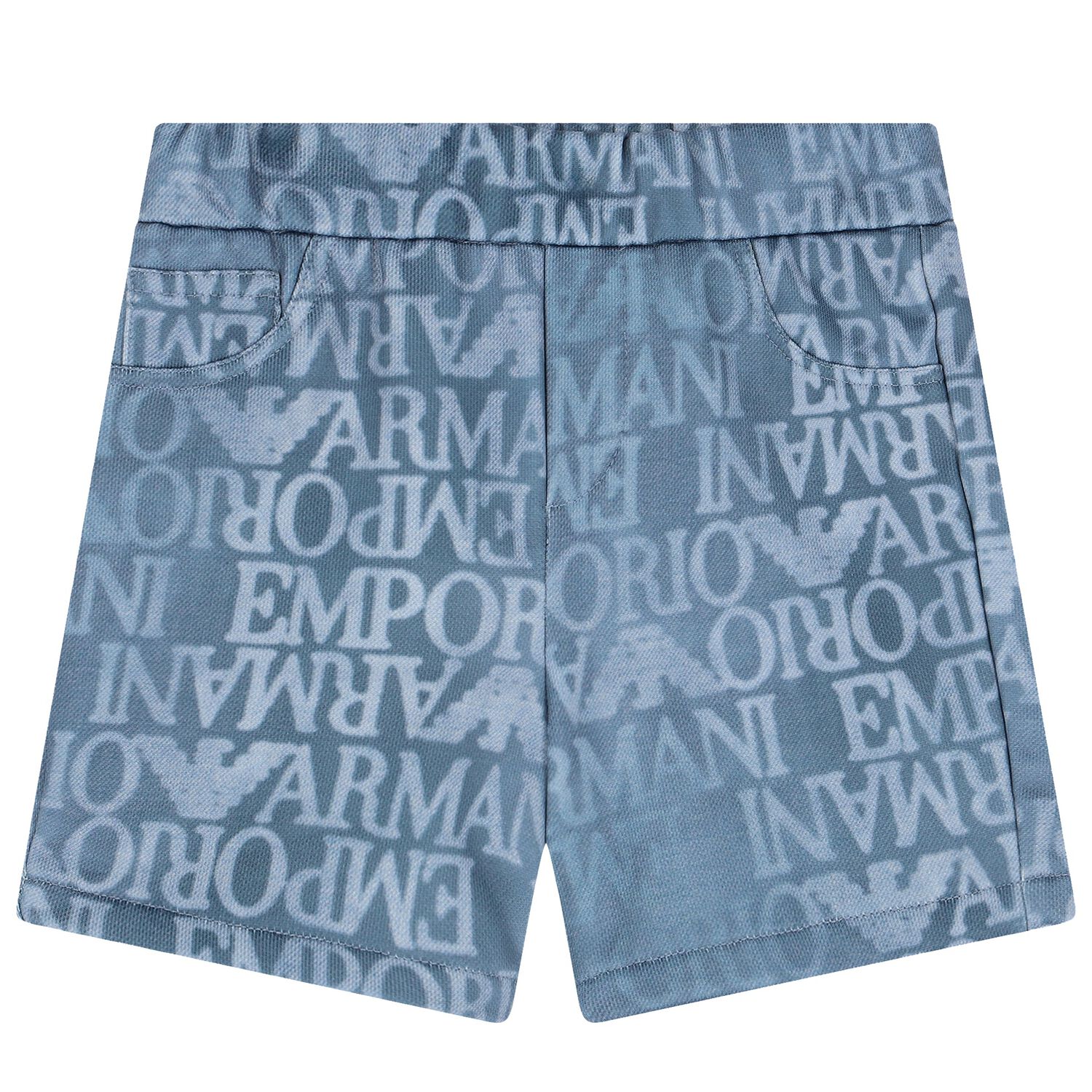 Younger Boys Blue Logo Shorts, 1, hi-res image number null