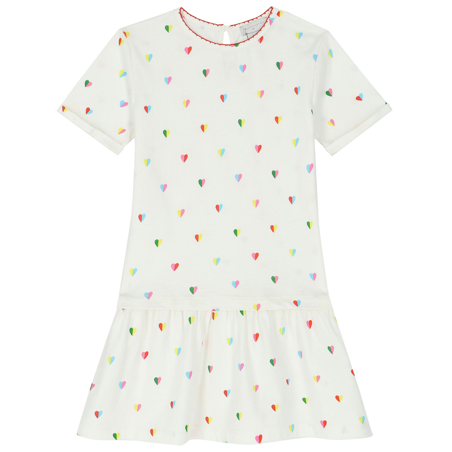 Girls Ivory Hearts Dress, 1, hi-res image number null