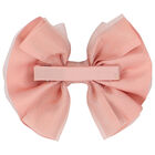 مشبك شعرتول بفيونكة باللون الوردي, 1, hi-res