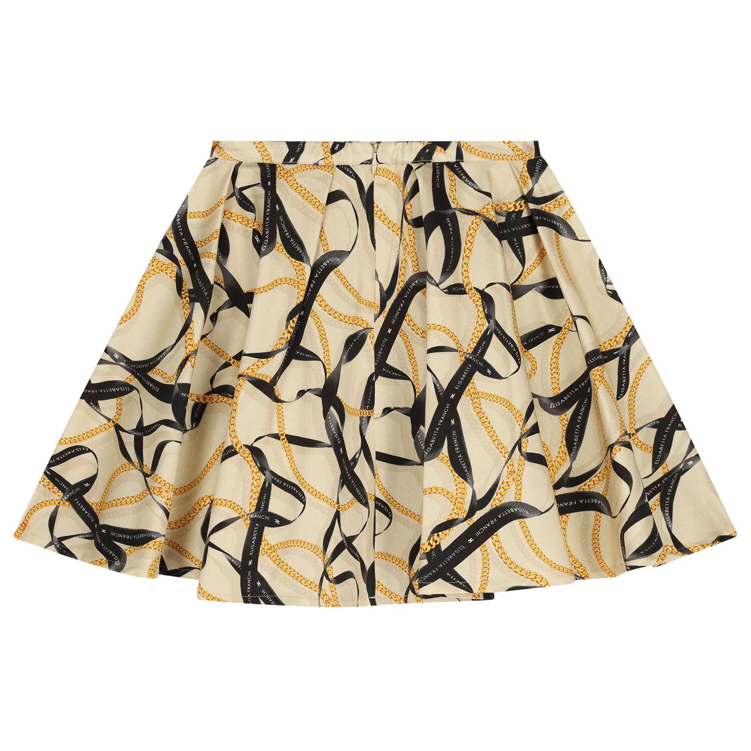 Girls Beige & Black Skirt, 1, hi-res