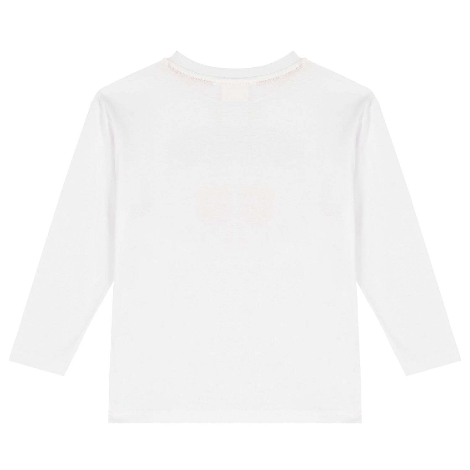 Girls White Logo Long Sleeve Top, 1, hi-res image number null