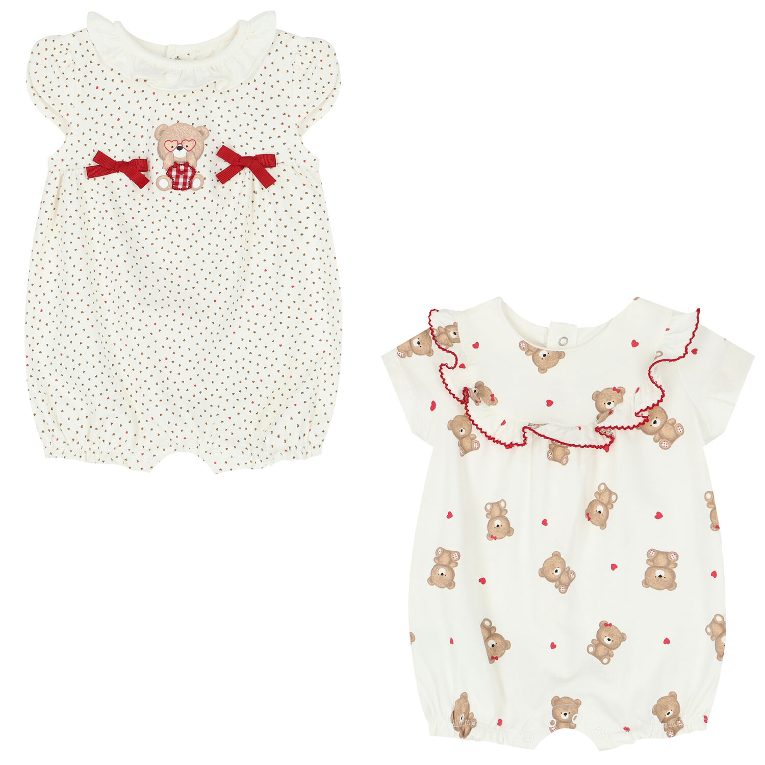 رومبير بنات بطبعة تيدي بالون العاجي (قطعتين), 1, hi-res