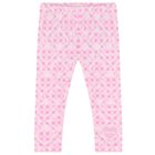 Baby Girls White & Pink Heart Leggings Set, 1, hi-res