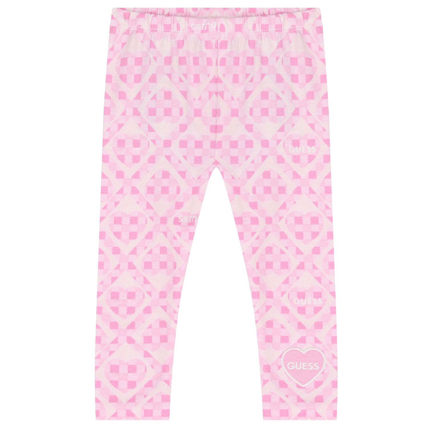 Baby Girls White & Pink Heart Leggings Set, 1, hi-res