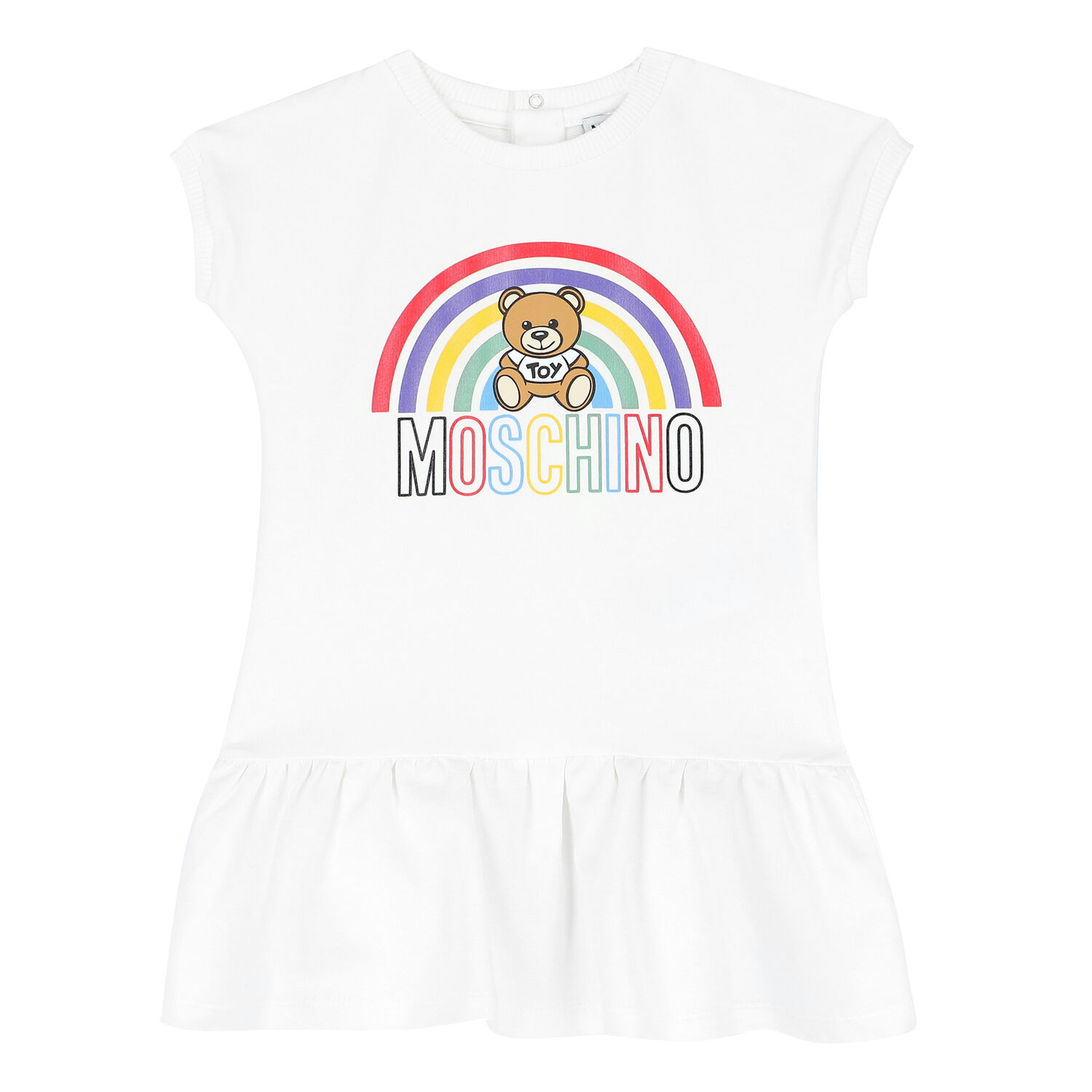 فستان بطبعة تيدي باللون الأبيض, 1, hi-res