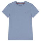 تيشيرت اولاد بالشعار من القطن باللون الكحلى والازرق ( 2 قطعه ) , 4, hi-res