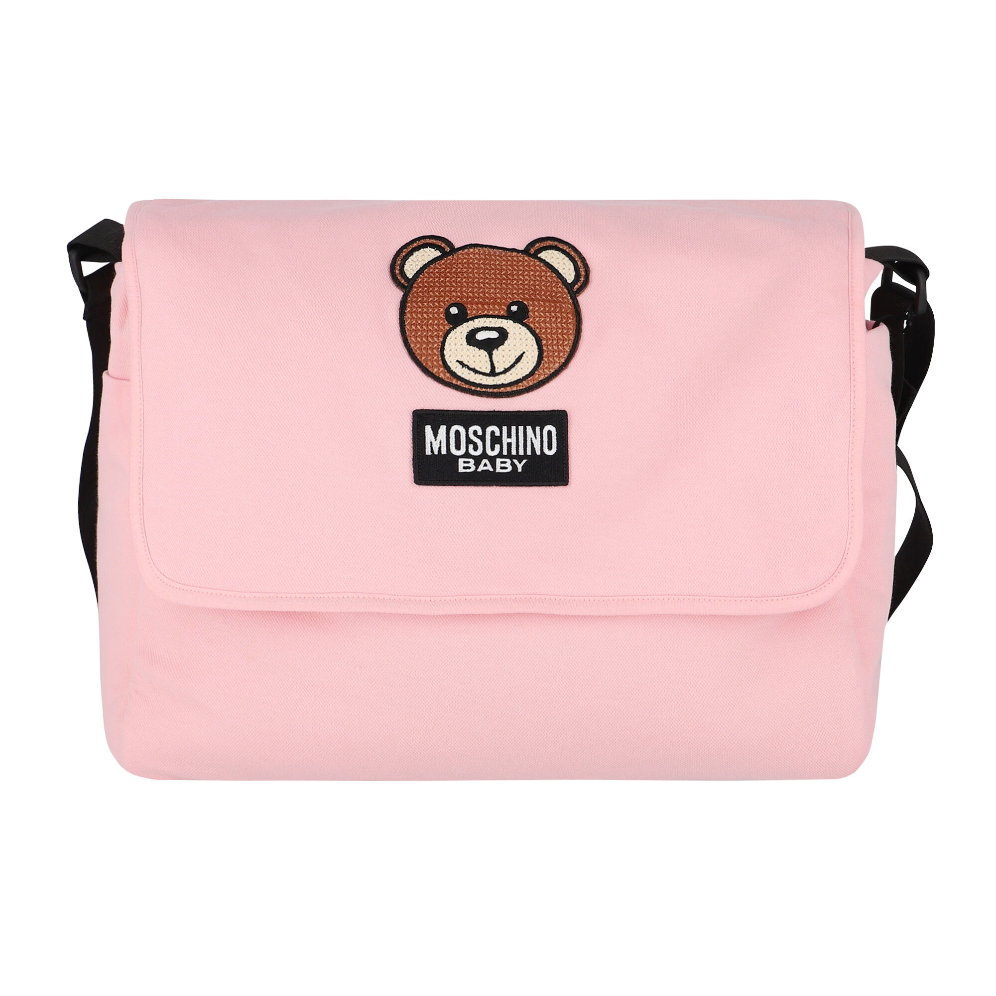 Moschino Pink Teddy Logo Baby Changing Bag Junior Couture UAE