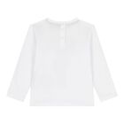 Baby Boys White Teddy Bear Logo Long Sleeve Top, 2, hi-res