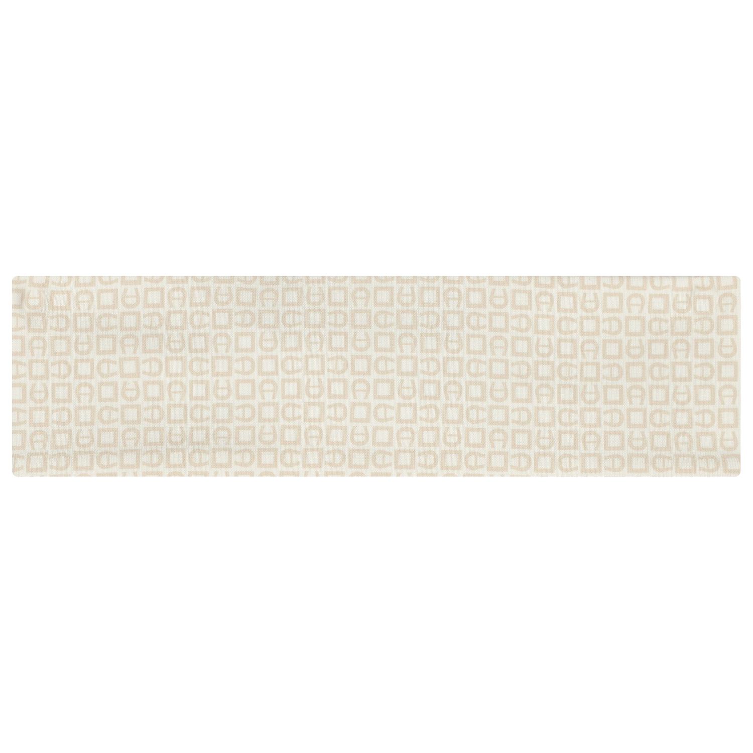 Baby Girls Beige Logo Headband, 1, hi-res