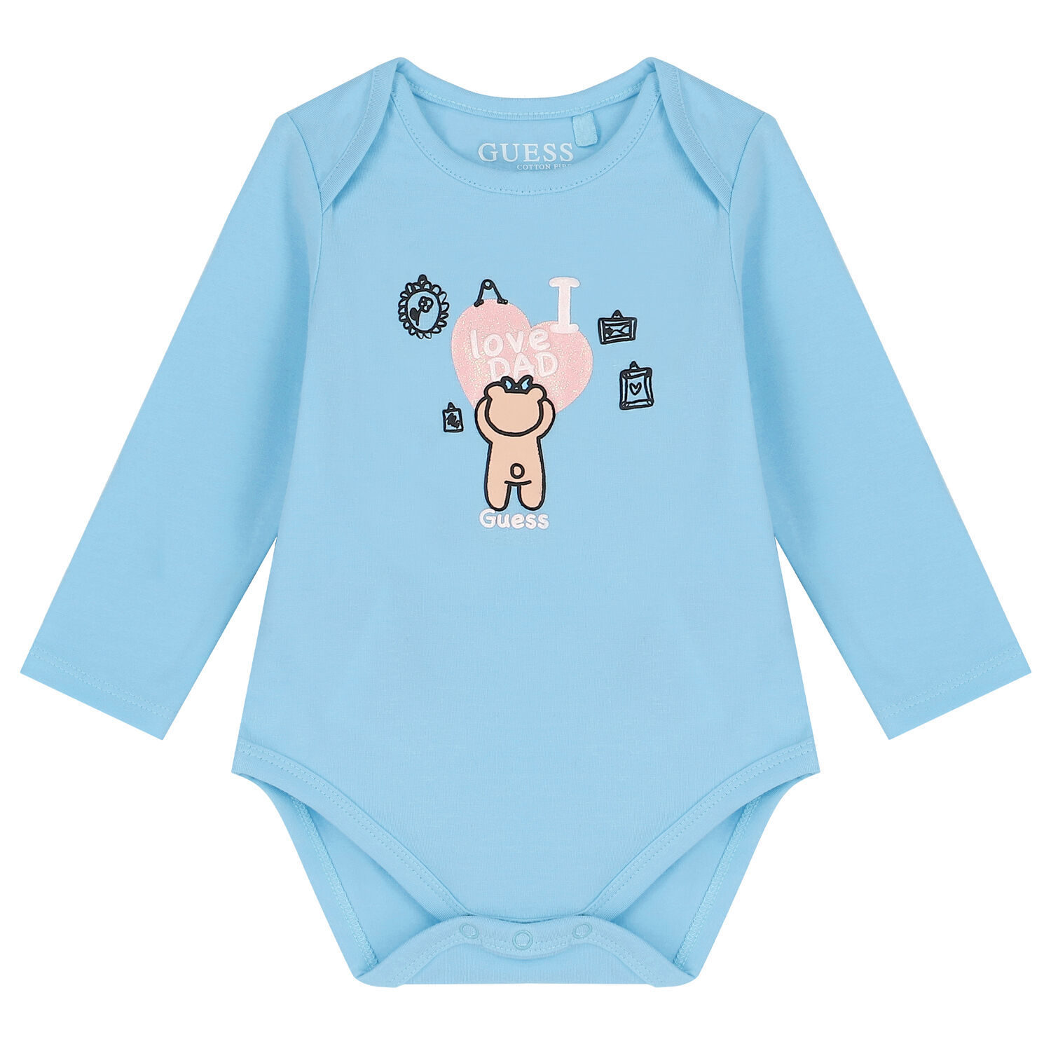 طقم هدية بالشعار باللون الوردى والازرق للبنات, 1, hi-res