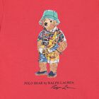 Boys Red Polo Bear Crew Neck T-Shirt, 1, hi-res