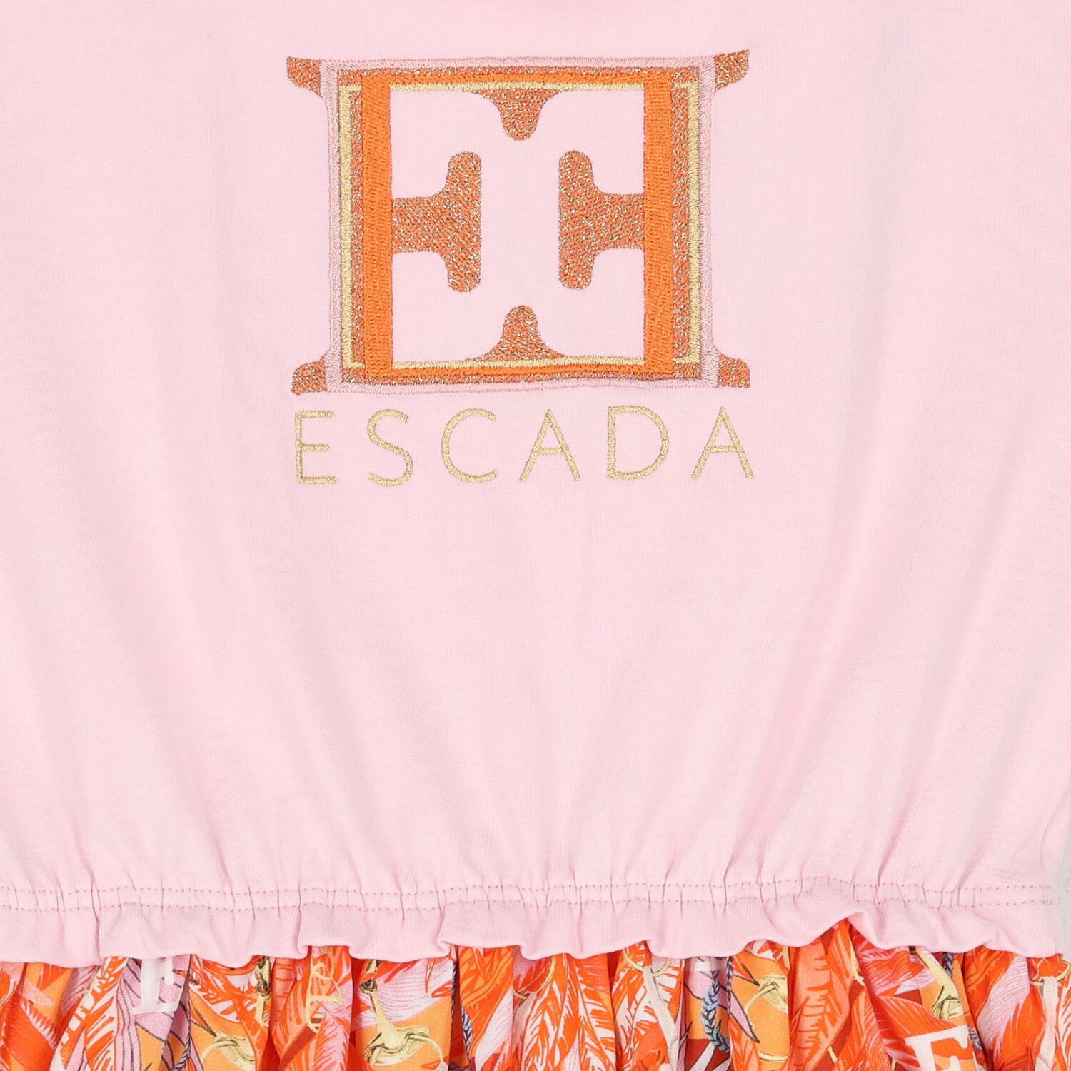 Girls Pink & Orange Logo Dress, 2, hi-res image number null