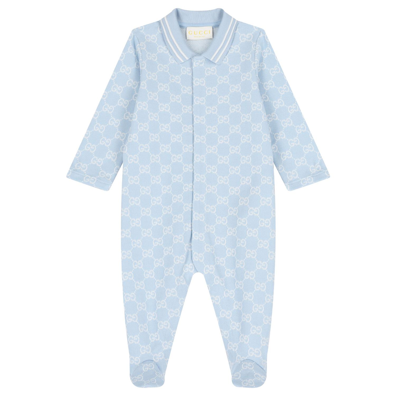 Baby Boys Blue GG Logo Babygrow Gift Set, 1, hi-res