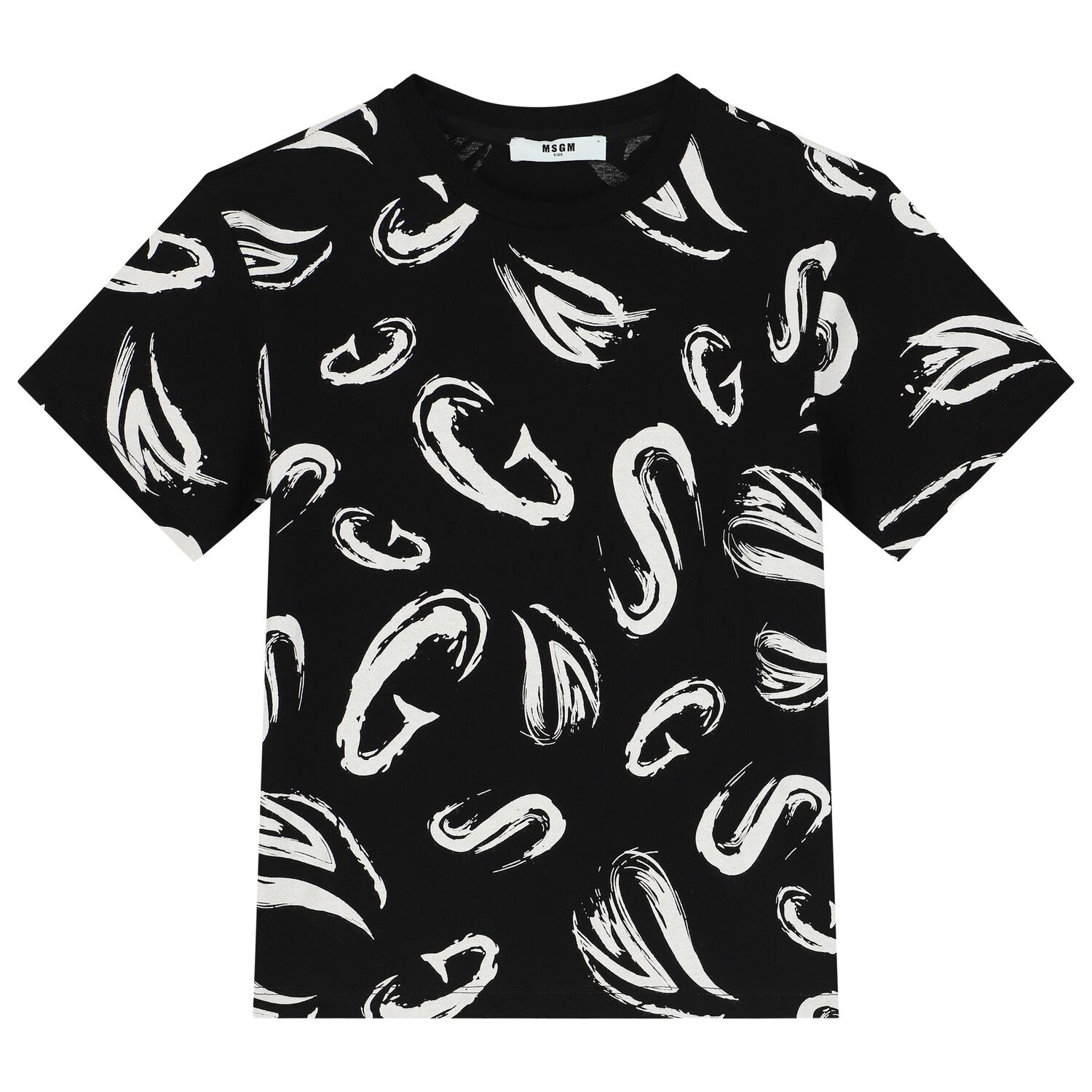 Boys Black Logo T-Shirt, 1, hi-res