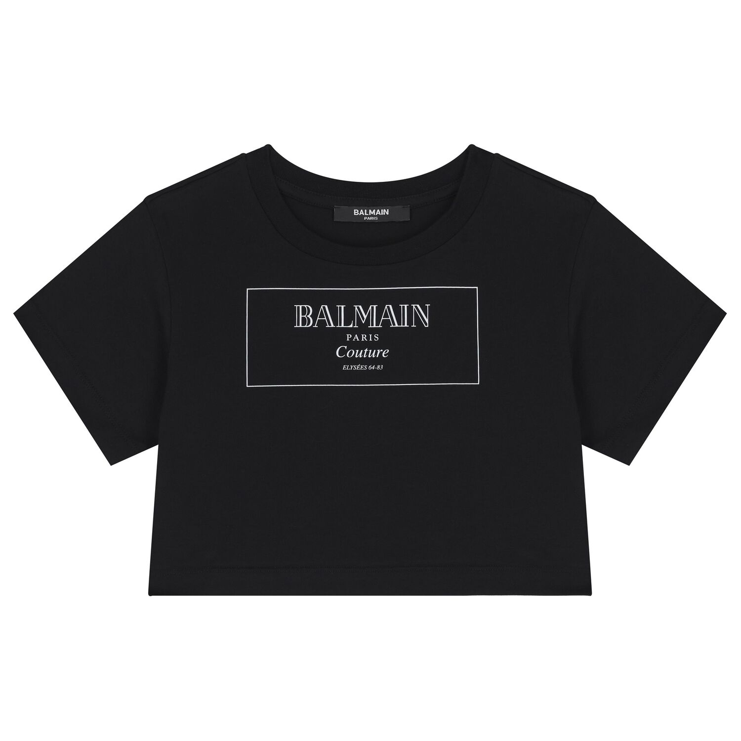 Girls Black Logo T-Shirt, 1, hi-res