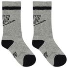 Boys White, Black & Grey Logo Socks ( 6-Pack ) , 1, hi-res