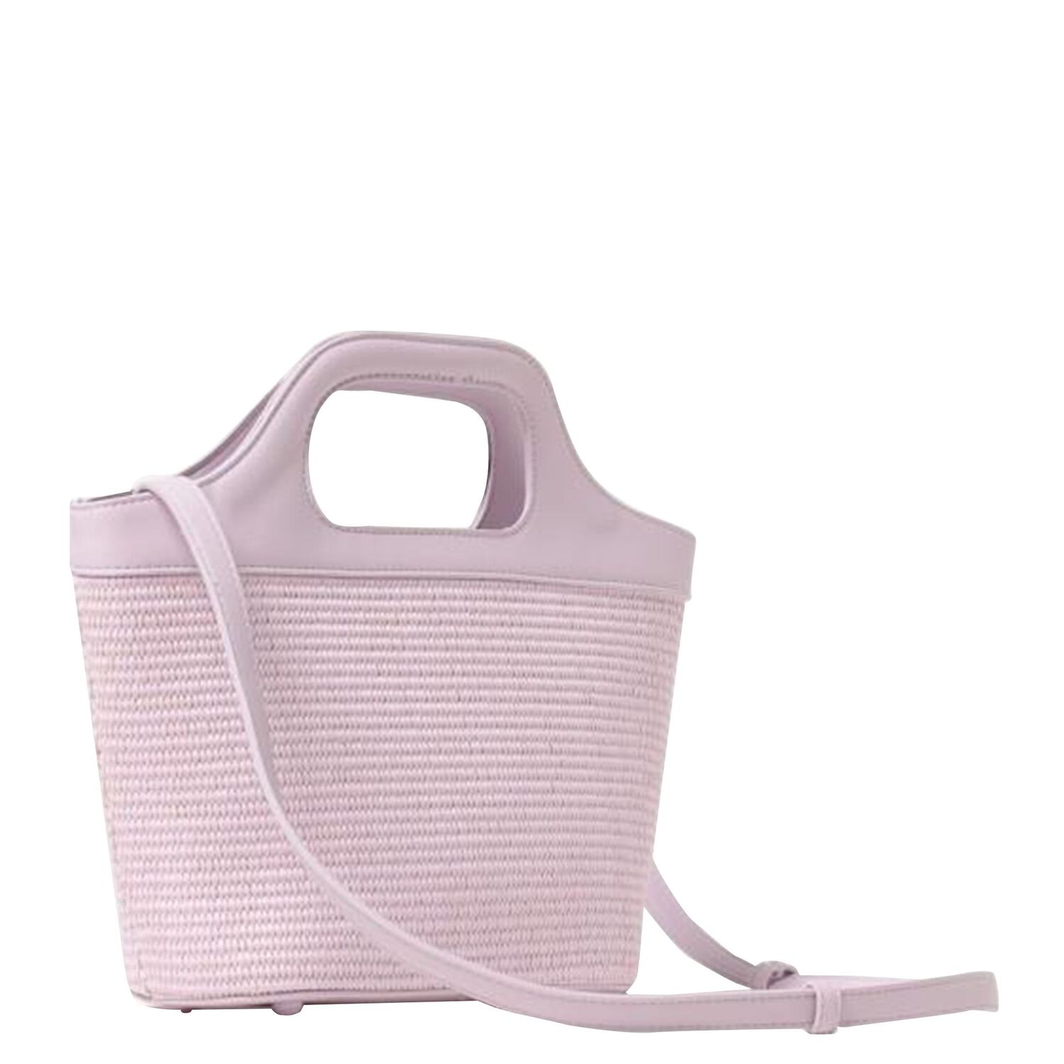 Girls Pink Straw Handbag, 3, hi-res image number null