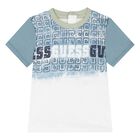 شورت بالشعار باللون الأخضر والأبيض للأولاد, 1, hi-res