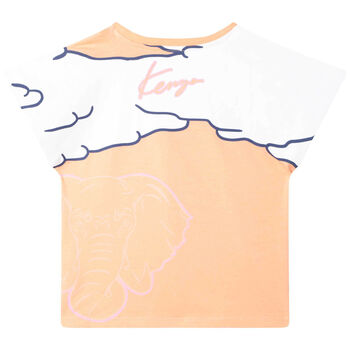 Girls Orange Logo T-Shirt