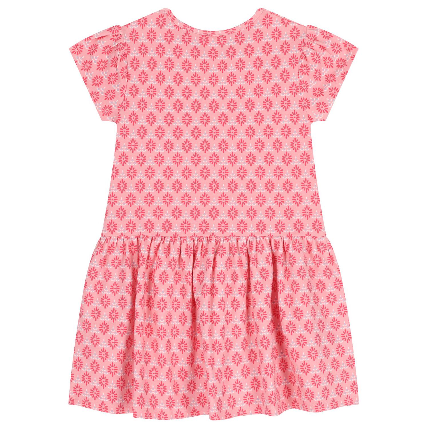 Girls Pink Floral Dress, 1, hi-res