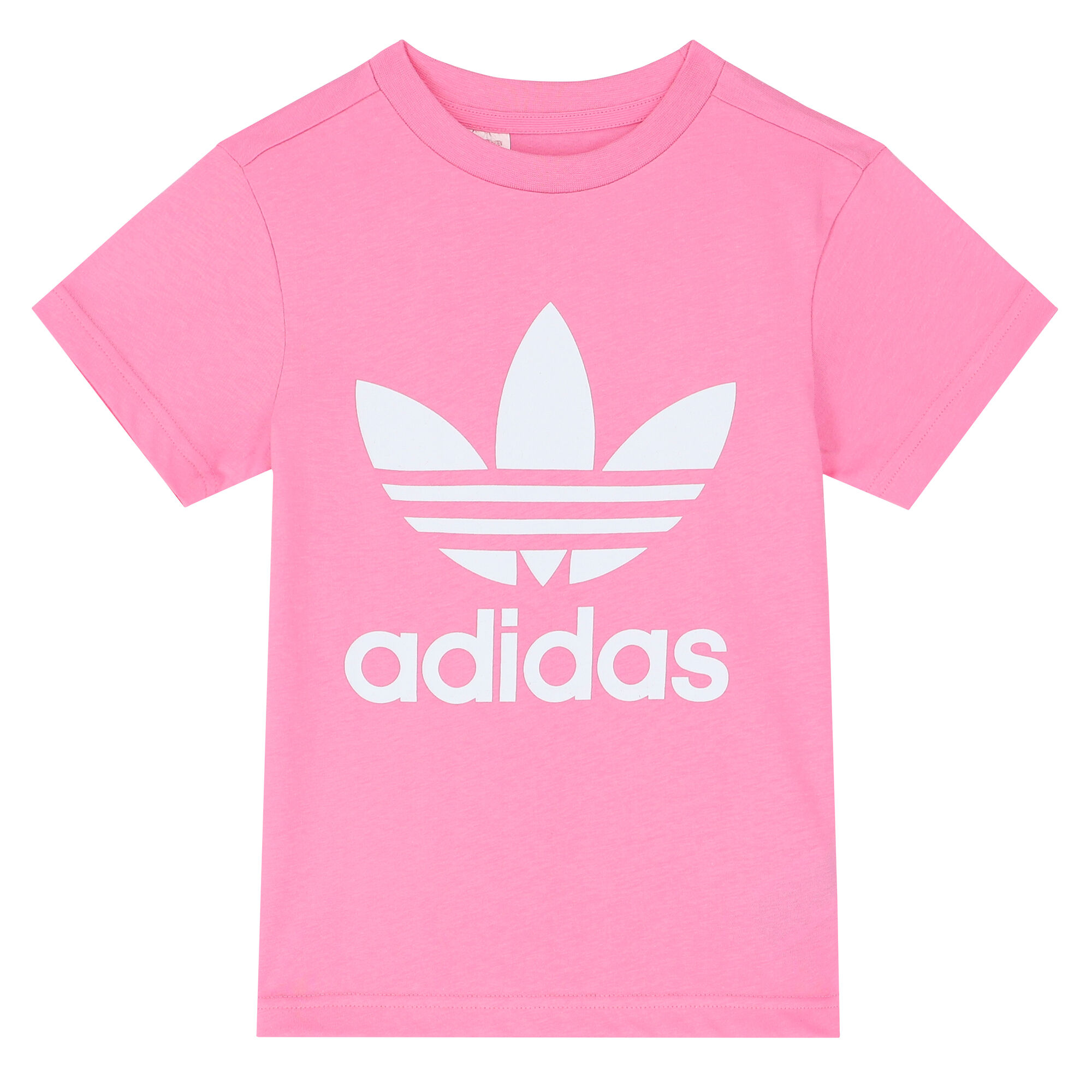 Girls pink best sale adidas top