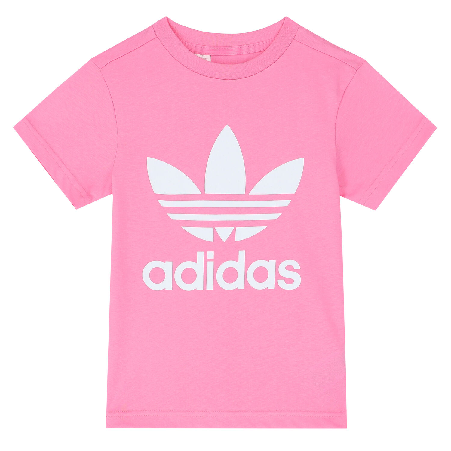 Girls Pink Trefoil Logo T-Shirt, 4, hi-res image number null