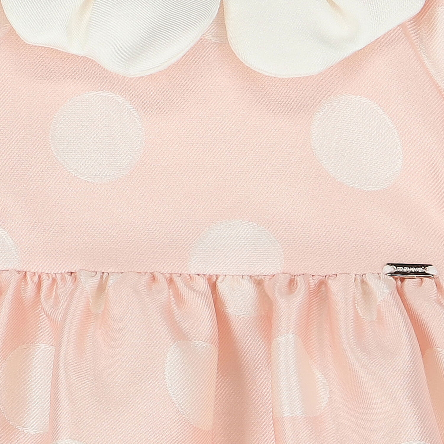 Baby Girls Pink & White Satin Dress, 1, hi-res image number null