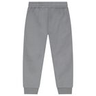 Boys Grey & Black Logo Joggers , 1, hi-res
