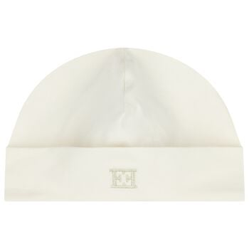 قبعه اطفال بالشعار باللون العاجى 