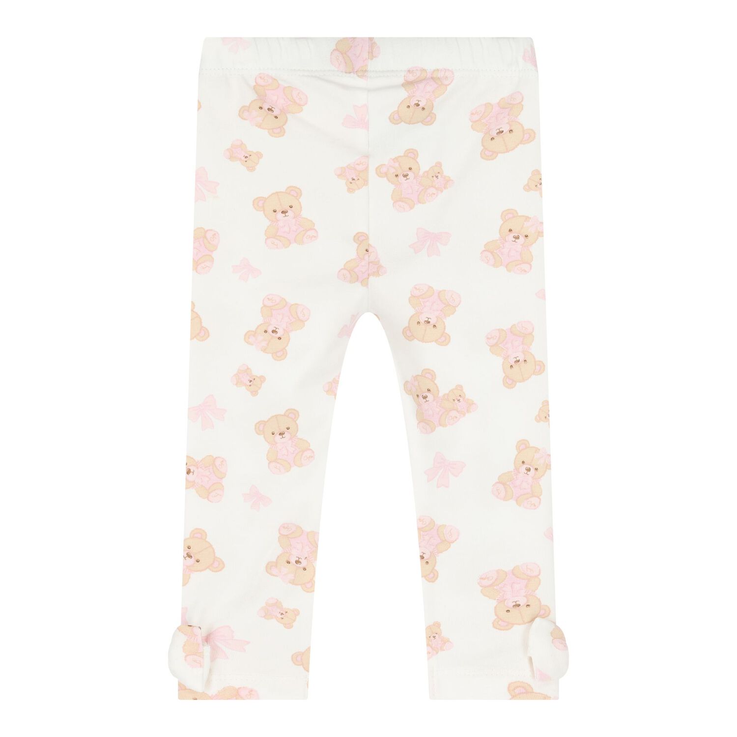 Baby Girls Pink & White Teddy Bear Leggings Set, 1, hi-res image number null