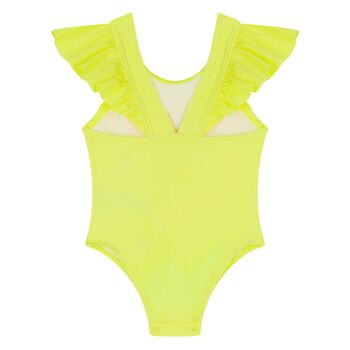 Younger Girls Yellow Candy Logo Swimsuit