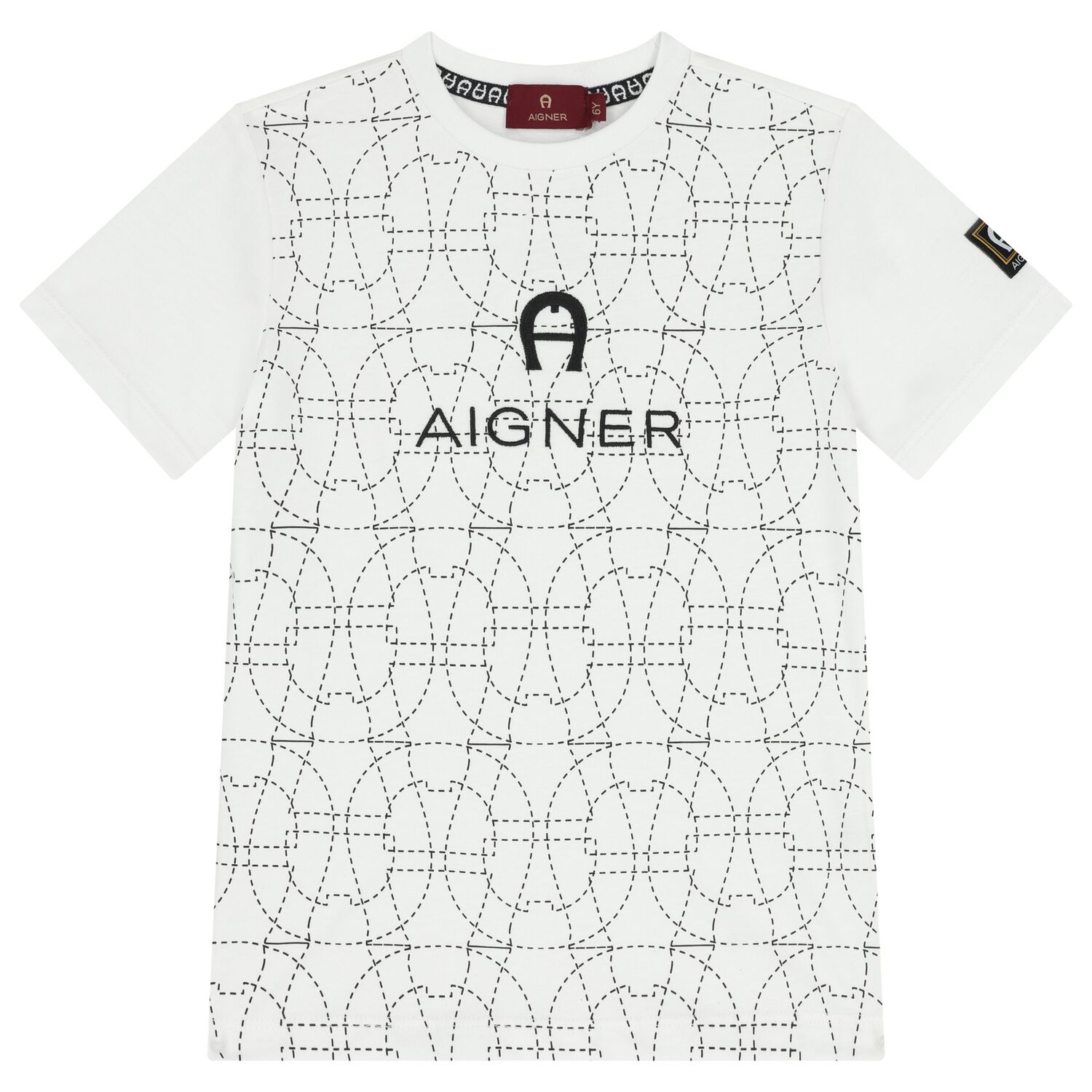 Boys White Logo T-Shirt, 1, hi-res