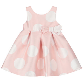 Younger Girls Polka Dots Pink Dress