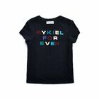 Girls Clay Black Logo Top, 1, hi-res