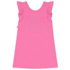 Girls Pink Sequin Jersey Dress, 1, hi-res