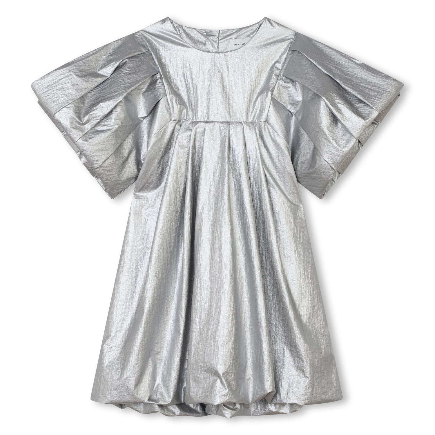 Girls Mini-Me Metallic Silver Dress, 1, hi-res