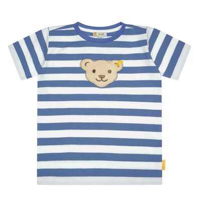 Younger Boys Blue & White Teddy T-Shirt