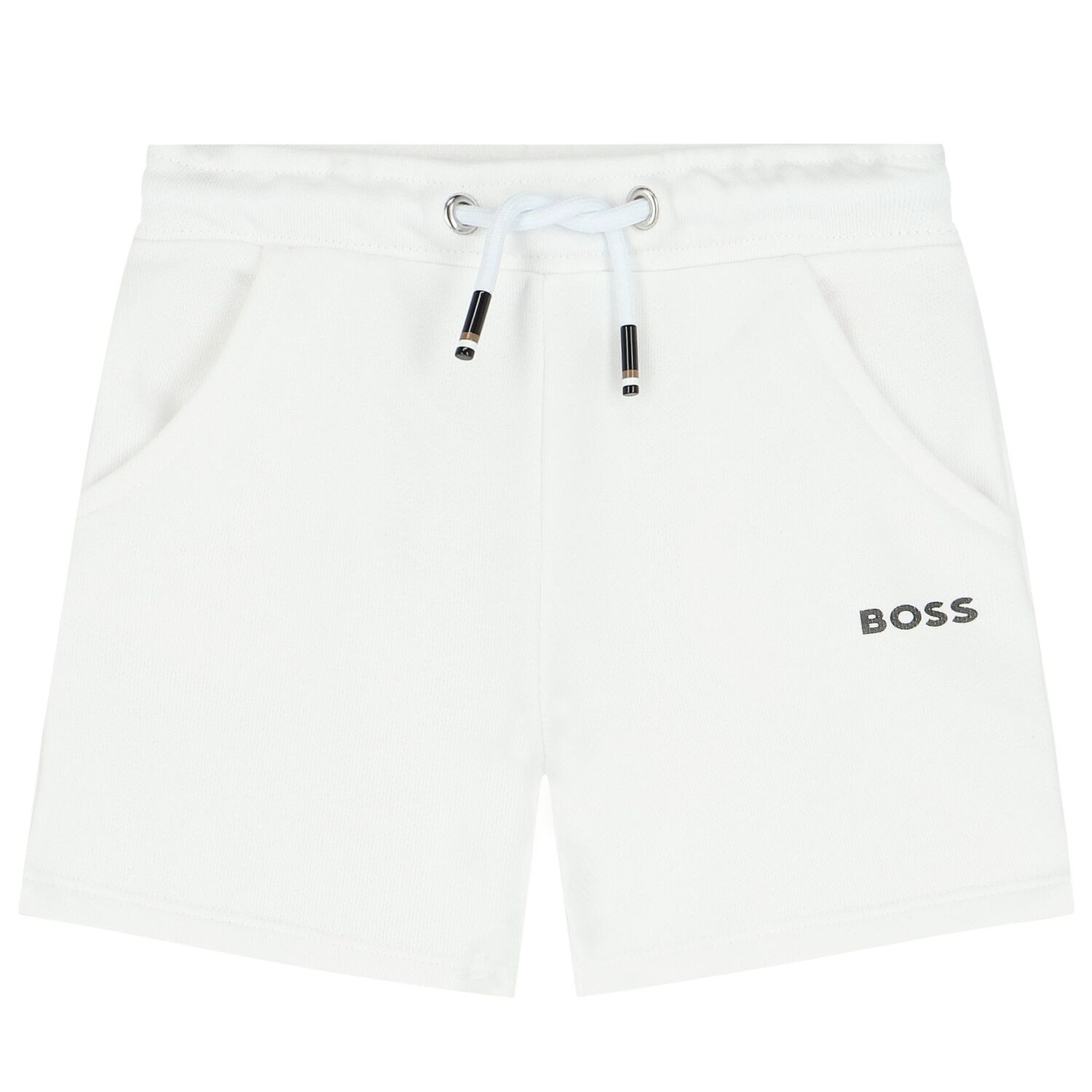 Younger Boys Grey & White Logo Shorts Set, 1, hi-res image number null