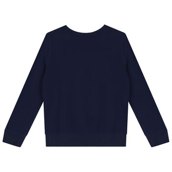 Girls Navy Blue Polo Bear Sweatshirt