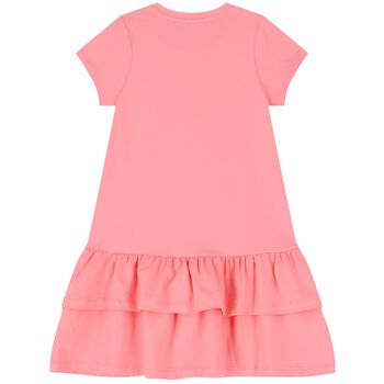 Girls Pink Logo Bag Dress