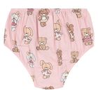 Baby Girls Pink Teddy Bear Dress Set, 4, hi-res