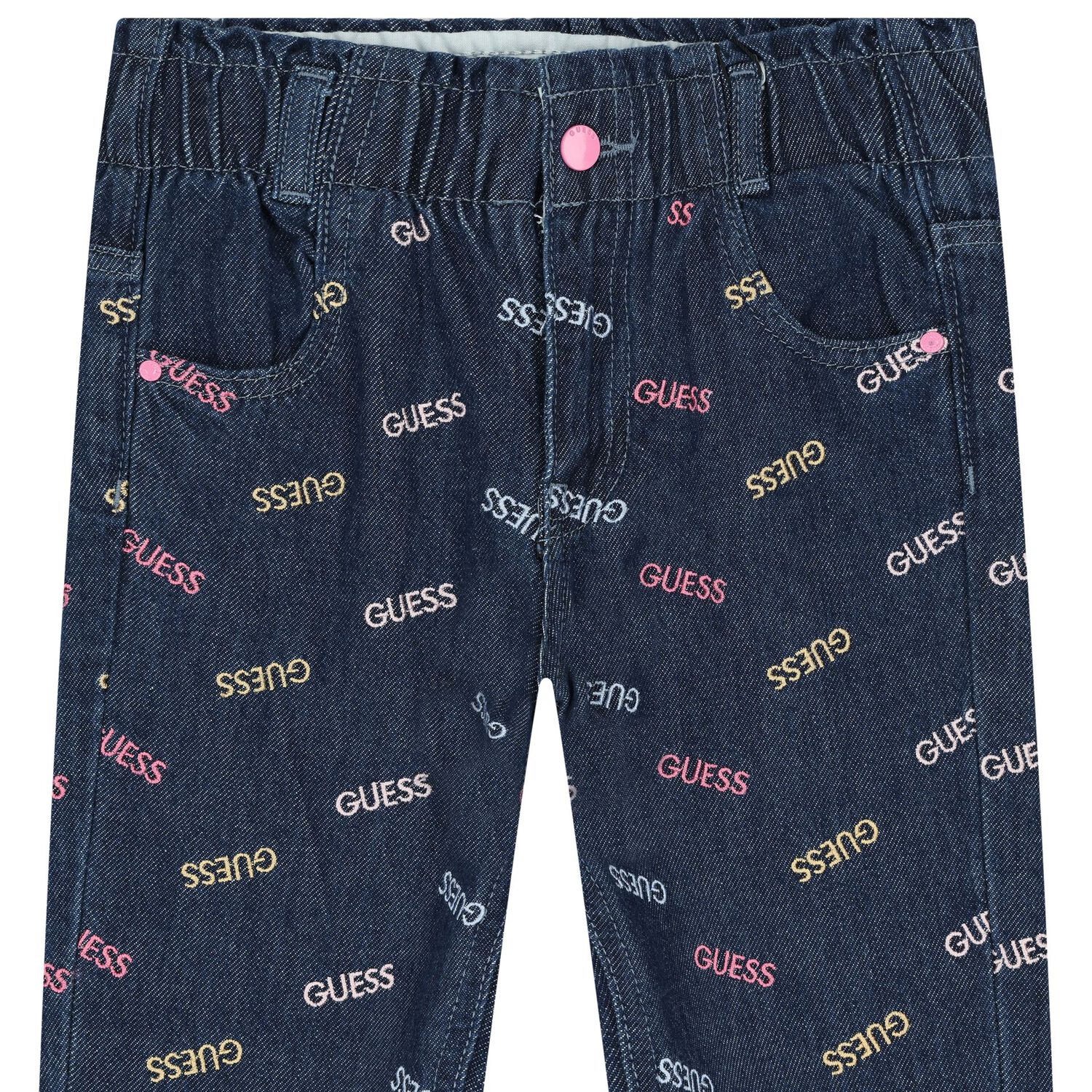 Girls Blue Logo Denim Jeans, 1, hi-res image number null