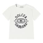 Baby Boys White Logo T-Shirt, 1, hi-res