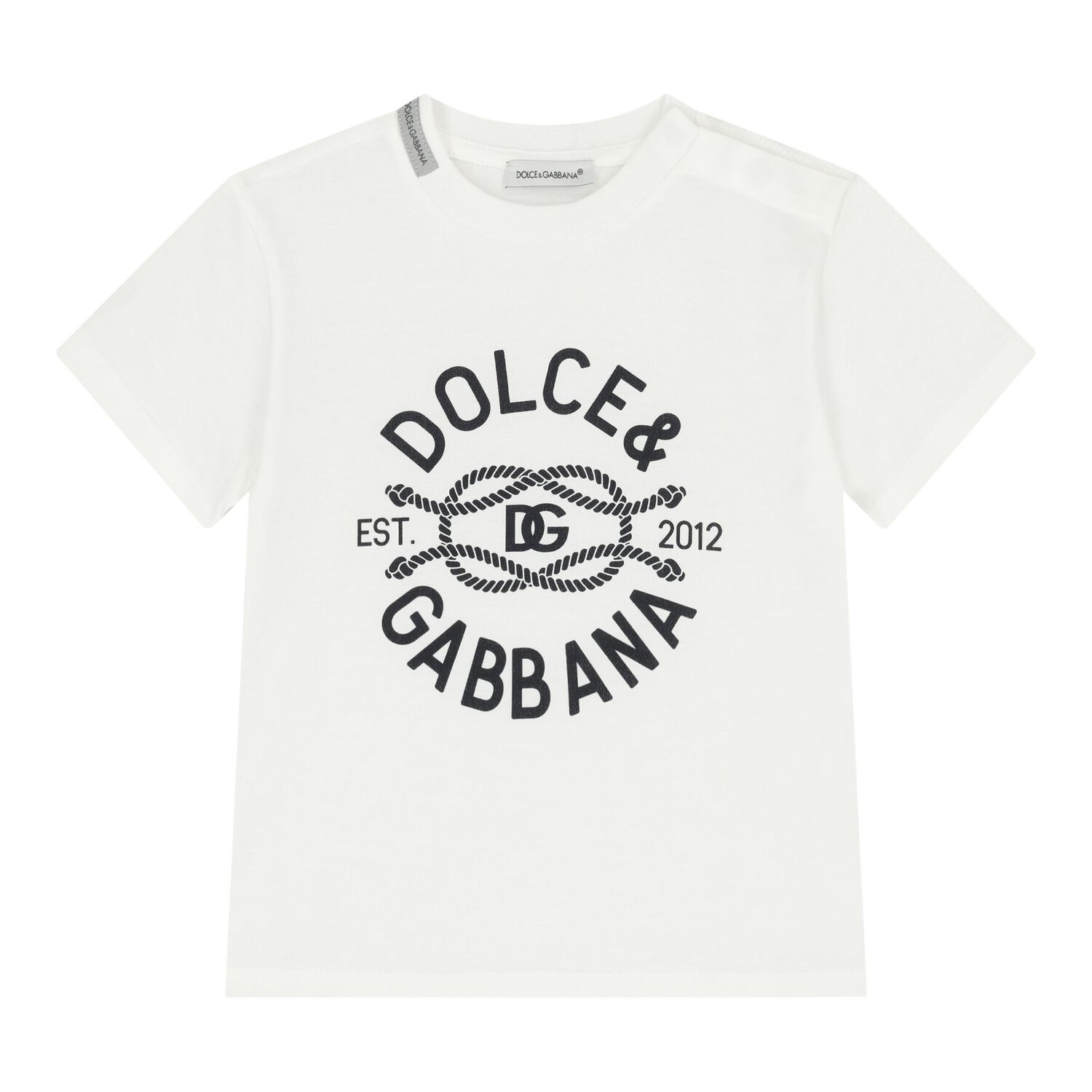 Baby Boys White Logo T-Shirt, 1, hi-res