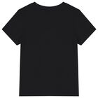 Girls Black Logo T-Shirt, 2, hi-res
