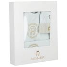 طقم هديه افرول و قبعه ومريله بالشعار للاولاد باللون الازرق والذهبي , 1, hi-res