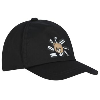 Black Teddy Bear Logo Cap