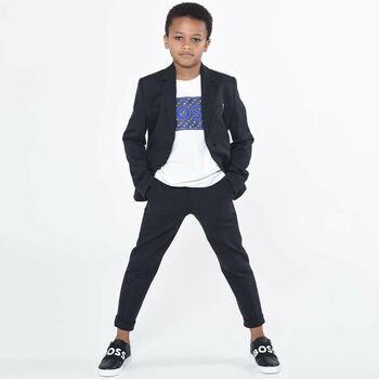Boys Navy Blue Milano Suit